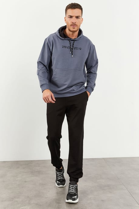 Übergröße Kapuzensweatshirt und Hose Set - Image 1