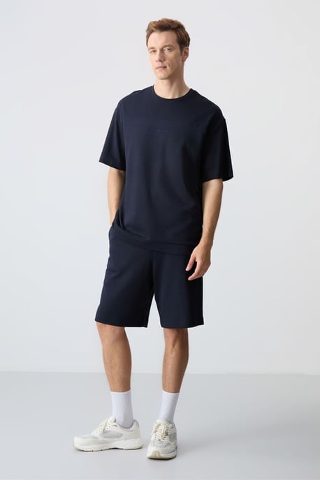 Herren Oversized T-Shirt und Shorts Set aus Baumwoll-Mischung - Image 1