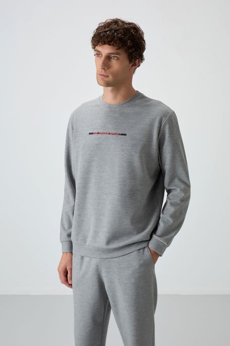 Herren Rippstrick Sweatshirt und Hose Set - Image 3