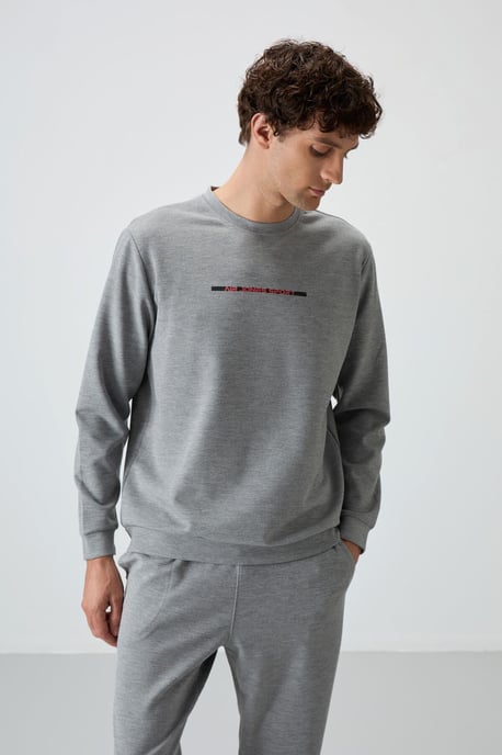 Herren Rippstrick Sweatshirt und Hose Set - Image 5