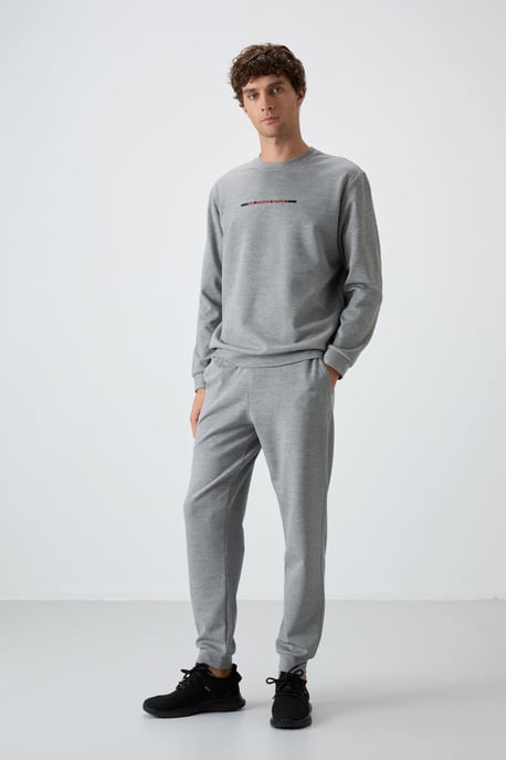 Herren Rippstrick Sweatshirt und Hose Set - Image 6