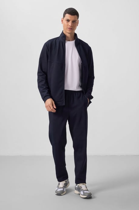 Herren Langarm-Reißverschluss Sweatshirt und Hose Set - Image 1