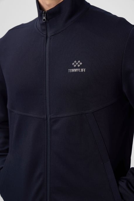 Herren Langarm-Reißverschluss Sweatshirt und Hose Set - Image 3