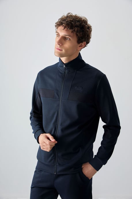 Herren Sweatshirt- und Hosen-Set mit Farbblockdesign - Image 2