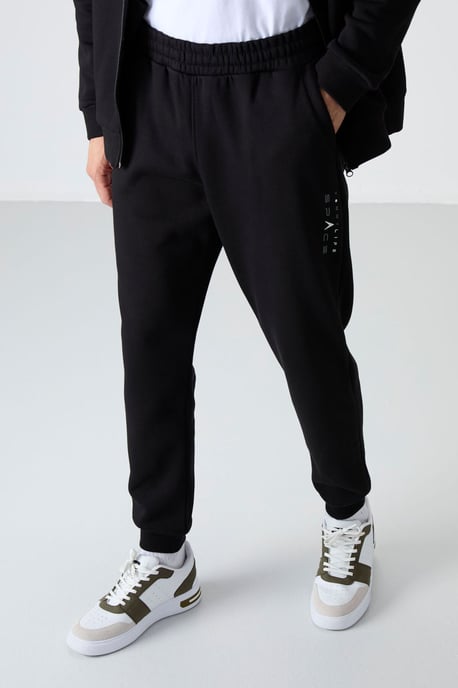 Herren Farbblockiertes Zip-Sweatshirt und Hose Set - Image 4