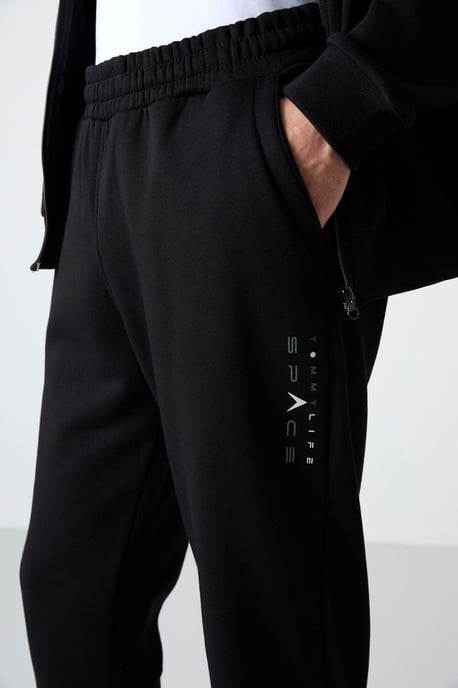 Herren Farbblockiertes Zip-Sweatshirt und Hose Set - Image 5