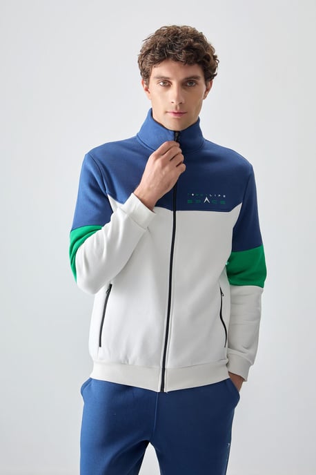 Herren Color-Blocked Zip Sweatshirt und Hosen Set - Image 2
