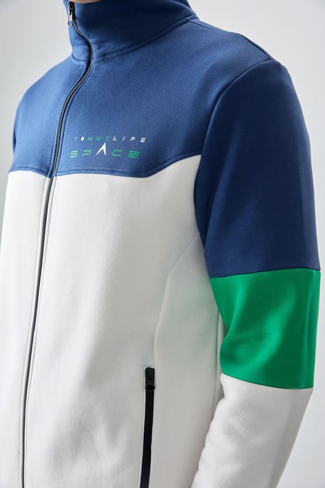 Herren Color-Blocked Zip Sweatshirt und Hosen Set - Image 3