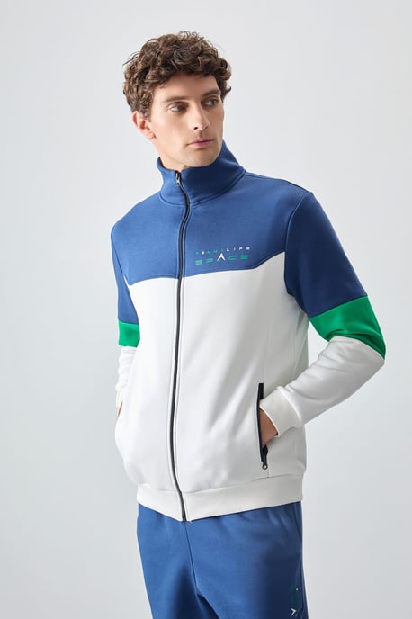 Herren Color-Blocked Zip Sweatshirt und Hosen Set - Image 5