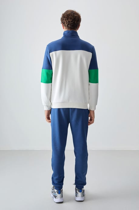 Herren Color-Blocked Zip Sweatshirt und Hosen Set - Image 6
