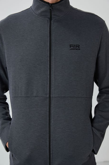 Herren Sweatshirt mit Reißverschlusskragen und Hose Set - Image 4