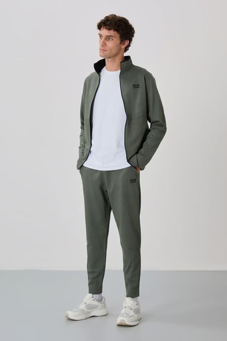 Herren Sweatshirt-Set mit Reißverschlusskragen und Hose - Image 4