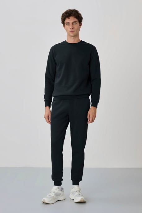 Herren Baumwoll-Polyester Fleece Sweatshirt- und Hosen-Set - Image 4