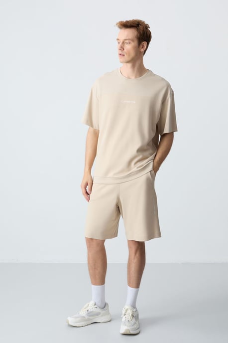 Herren Oversized T-Shirt und Shorts-Set aus Baumwollmischung - Image 1