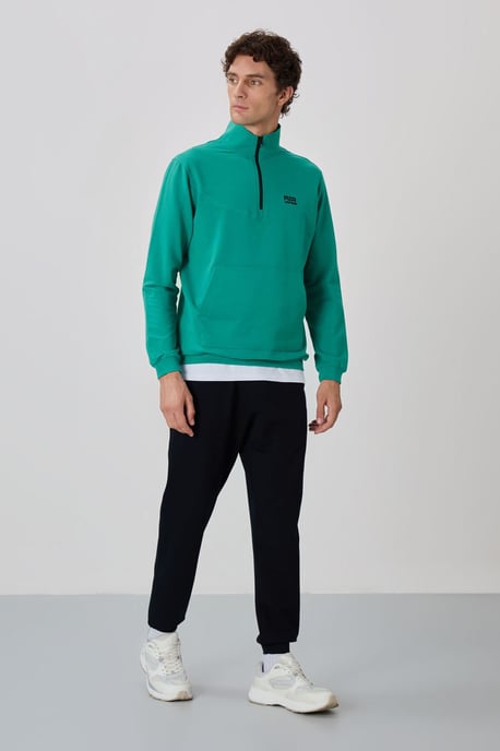 Herren Sweatshirt mit Reißverschluss und Hosen Set - Image 5