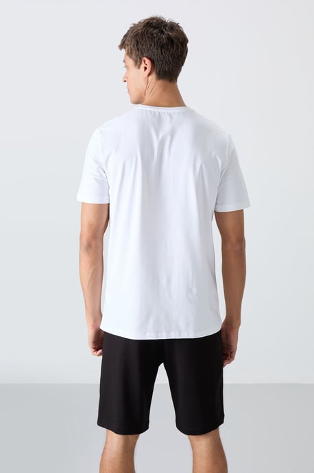 Bedrucktes Baumwoll-Jersey T-Shirt und Shorts Set - Image 5