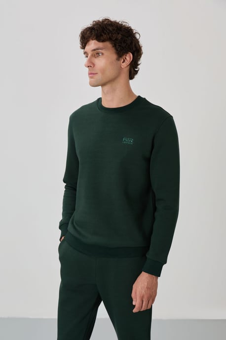 Herren Baumwolle-Polyester Fleece Sweatshirt und Hose Set - Image 2