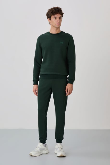 Herren Baumwolle-Polyester Fleece Sweatshirt und Hose Set - Image 5