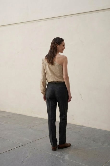 Off-Shoulder Cut-Out Baumwoll-Popeline-Bluse - Image 2