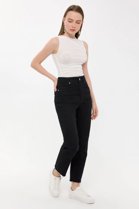 Ärmellose Rundhalsbluse - Image 3