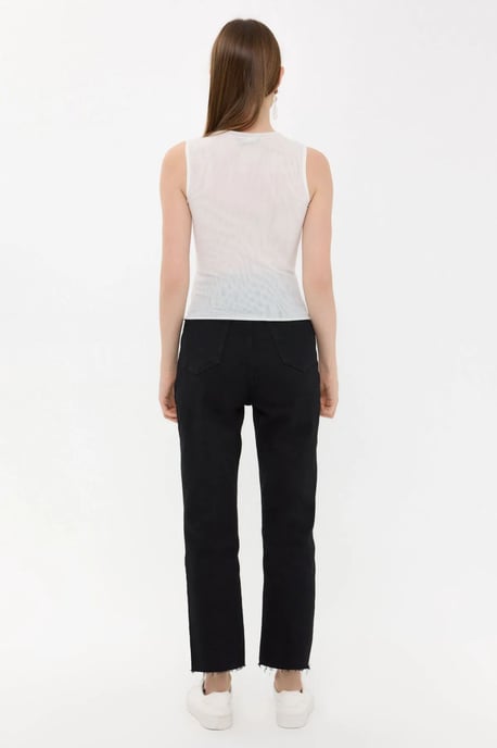 Ärmellose Rundhalsbluse - Image 5