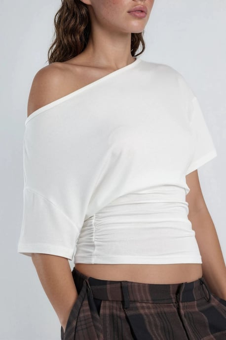 Asymmetrisches Halsweiches Viskose-Stricktop - Image 5