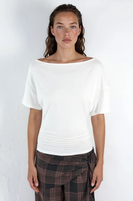 Asymmetrisches Halsweiches Viskose-Stricktop - Image 6