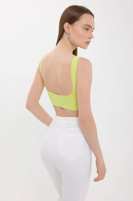 Ärmelloses Rundhals-Top mit Rückenprint - Image 1