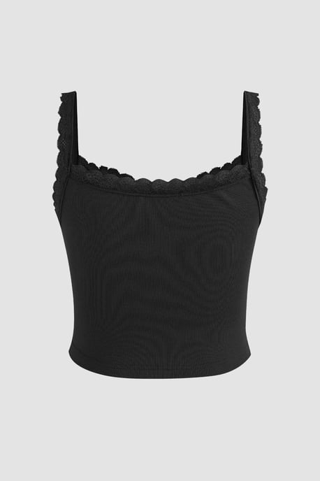 Spitzenverziertes Cropped Top - Image 2