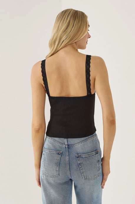 Spitzenverziertes Cropped Top - Image 6