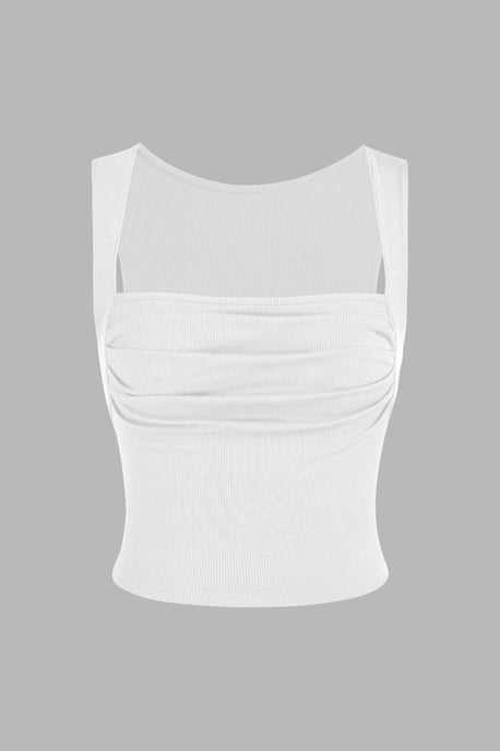 Gerüschte Bluse mit quadratischem Ausschnitt - Image 1