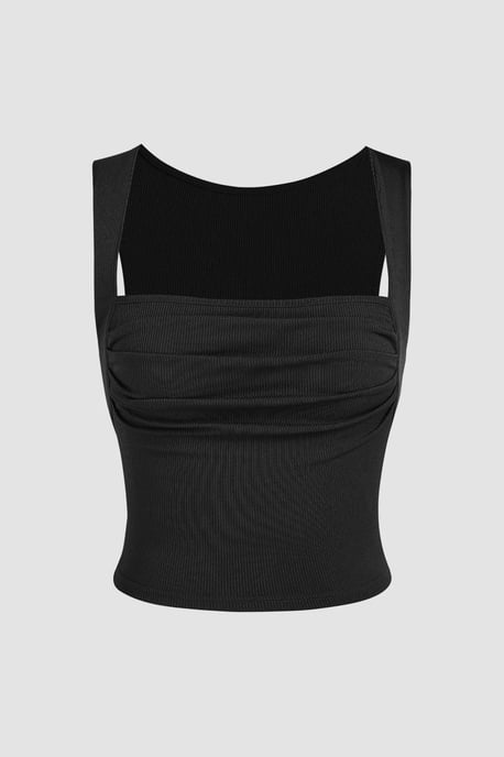 Gerüschte Bluse mit quadratischem Ausschnitt - Image 1