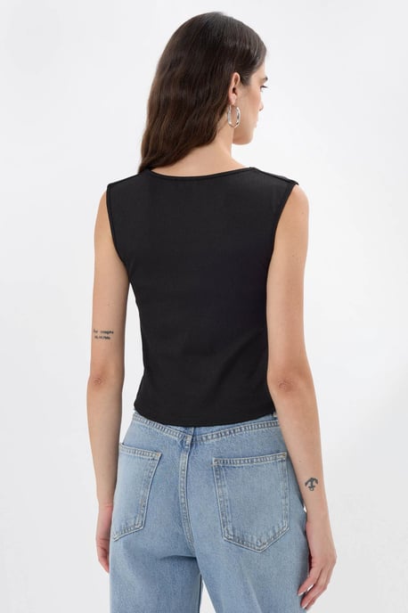 Gerüschte Bluse mit quadratischem Ausschnitt - Image 6