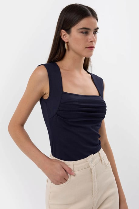 Gerüschte Bluse mit quadratischem Ausschnitt - Image 6