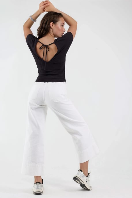 V-Ausschnitt Bluse mit Schleifen-Detail - Image 5