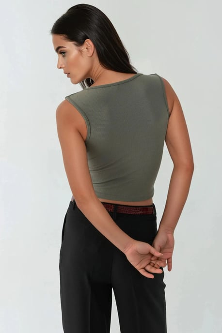 Gerüschte Bluse mit quadratischem Ausschnitt - Image 4