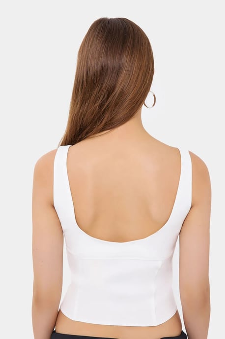 Ärmelloses Bodycon-Top mit Schleifen-Detail - Image 5