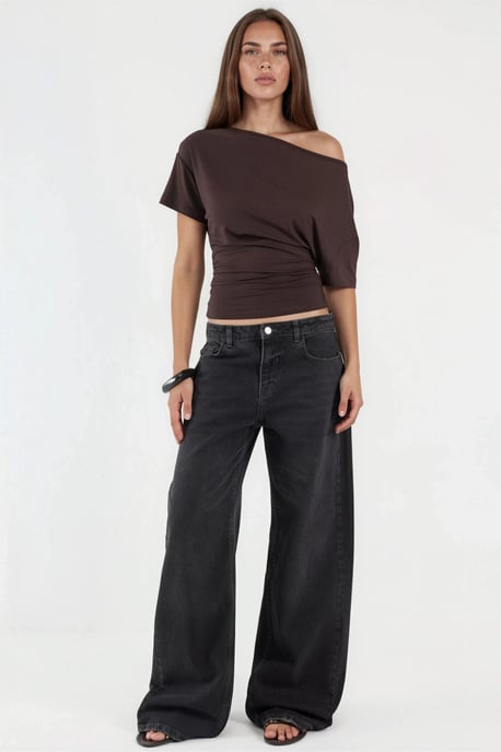 Asymmetrisches Halsweiches Viskose-Stricktop - Image 5