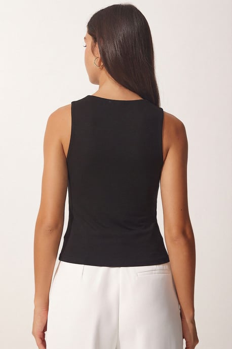 Schlankes Fit Crew Neck Cropped Top - Image 3