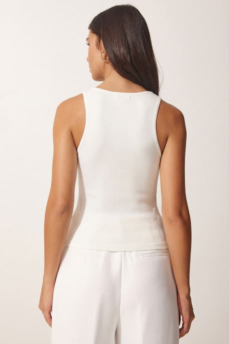 Schlankes Fit Crew Neck Cropped Top - Image 5