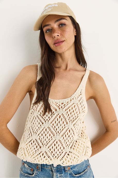 Spitzenbesetzte Rundhals-Crop-Bluse - Image 4