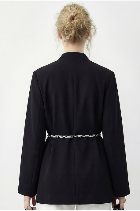 V-Ausschnitt mit Gürtel Blazer Jacke - Image 4