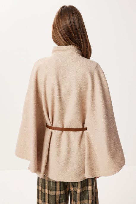 Gürtel-Gabardine Jacke im Loose Fit mit halbem Rollkragen - Image 5