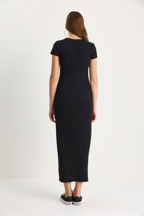 Schlankes Maxikleid mit Rundhalsausschnitt - Image 6