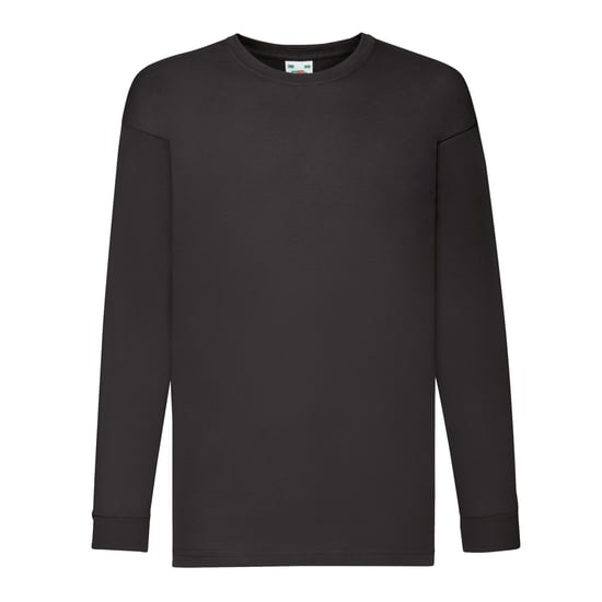 Fruit of the Loom - "Valueweight" T-Shirt für Kinder Langärmlig (Schwarz) - Image 1
