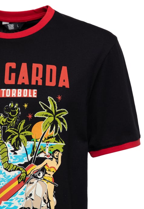 King Kerosin Herren Ringer T-Shirt Lake Garda - Image 3