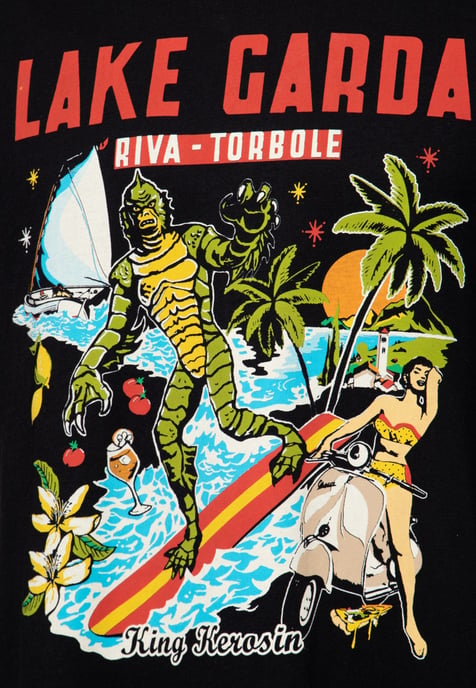 King Kerosin Herren Ringer T-Shirt Lake Garda - Image 4