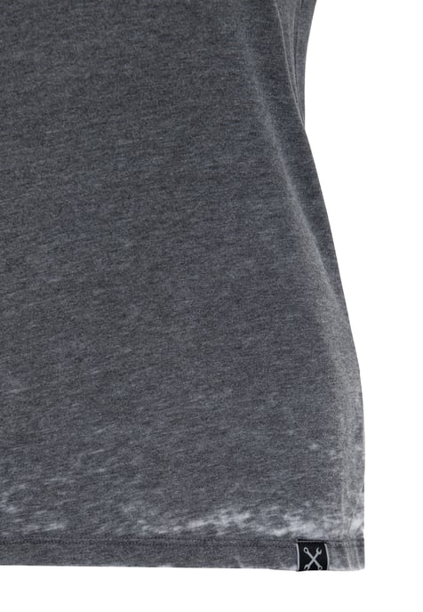Queen Kerosin Damen Enzym Wash T-Shirt Heartbreak Garage - Image 5
