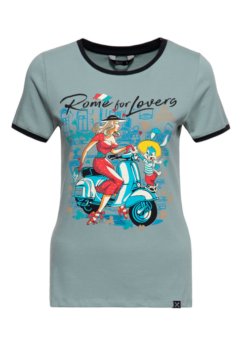 Queen Kerosin Damen T-Shirt Rome for Lovers - Image 1