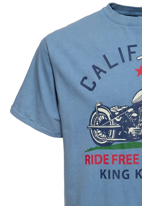 King Kerosin Herren Acid Wash T-Shirt California - Image 3